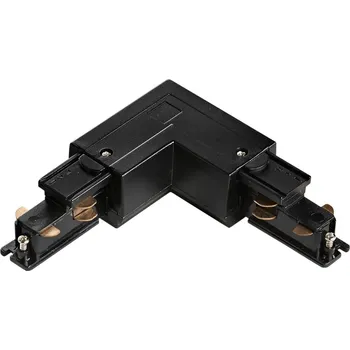 Bodové svítidlo FANEUROPE 3‑fázový systém RAIL levé L‑spojení černá - FANEUROPE FAN LED-RAIL-L-SX-NER