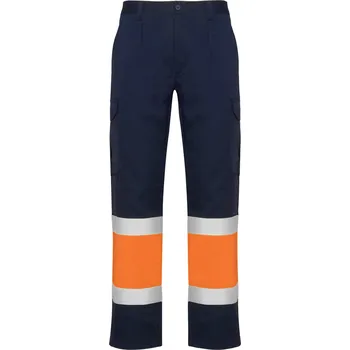Pánské kalhoty Roly Naos Letní kalhoty Hi-Viz HV9300 Navy Blue 55-Fluor Orange 223 46