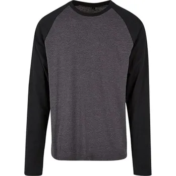 Build Your Brand Pánské tričko BYBB023 Charcoal-Black 5XL