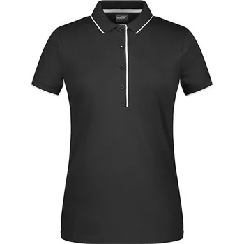 Dámské tričko James&amp;Nicholson Dámská polokošile JN727 Black-Silver (Solid) XL