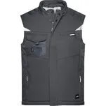 James&Nicholson Pánská softshellová vesta JN825 Black-Black XXL