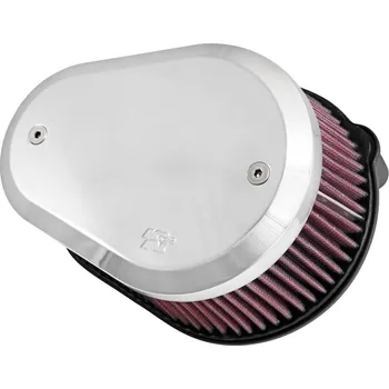 Filtr pro motocykl K&N Street Metal sportovní kit sání pro HARLEY DAVIDSON FLHRC Road King Classic 103 CI 2011-2013 chromový vrchlík, výška: 159 mm kapkovitý