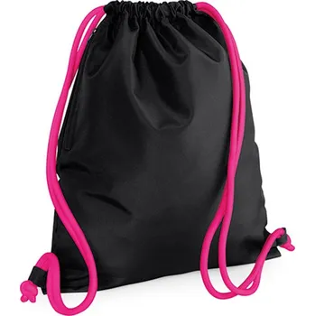Městský batoh BagBase Vak na záda BG110 Black-Fuchsia 40 x 48 cm
