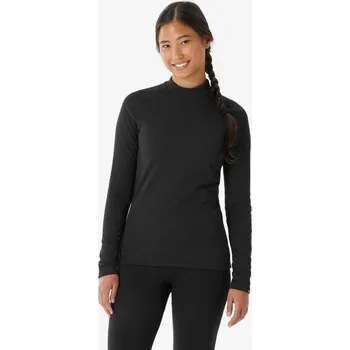 Pánské tričko WEDZE Dámské spodní lyžařské tričko 100 M ČERNÁ