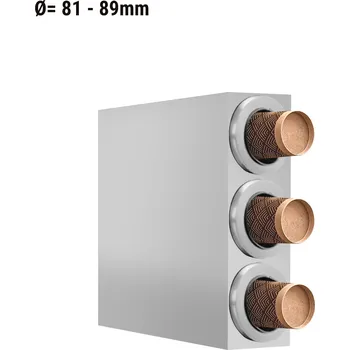 Náhradní díl pro kávovar G.Gastro Stainless Steel Cup Holder & Dispenser – 3 Stacks - Ø81–89 mm Cups - 460×150×680 mm