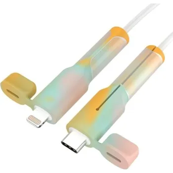 kabelová chránička Silikonová ochrana kabelu proti lámání Ochranný návlek na kabel Typ C na Lightning Prodloužení životnosti pro iPhone zařízení Mix