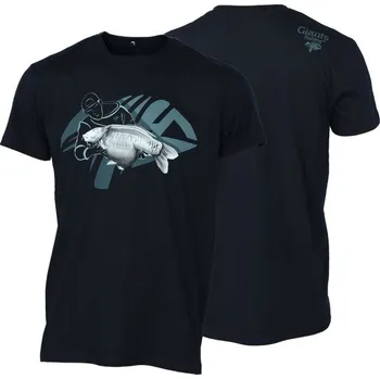 Rybářské oblečení Tričko Pánské Giants Fishing Rybář s Kaprem Modré Velikost M