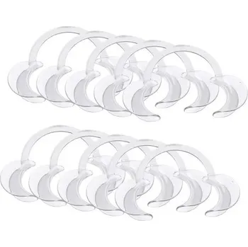 Zubní nit 10 ks C tvarované zubní tvářní retraktory plastové 118 x 85 mm otvírák úst pro stomatologické ošetření a opravy zubních potřeb bílá