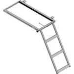 Výsuvný třístupňový schůdek s patkou, ocelový, výška 665 mm