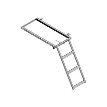 Žebřík Výsuvný třístupňový schůdek s patkou, ocelový, výška 665 mm