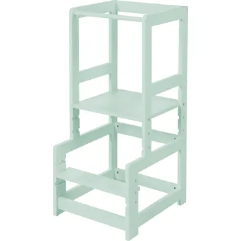 Dřevěná hračka roba Dřevěná výuková věž Montessori (mintová)