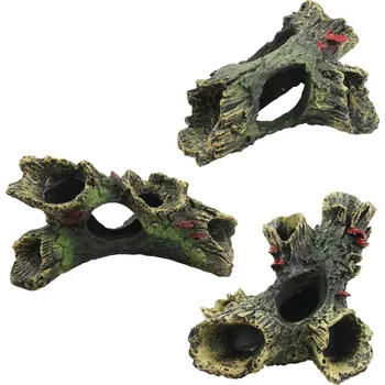 Dekorace do akvária 3 ks Dekorace do akvária Jeskyně pro ryby Pryskyřičné úkryty 16x10x7 cm 14x9x6 cm 15x5x7 cm Netoxické Ozdoby Bezpečné pro vodu