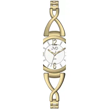 Hodinky JVD Dámské zlacené ocelové přehledné hodinky JVD J4204.1 ( )