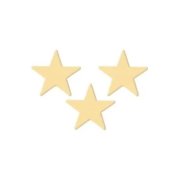 Čokoláda Čokoládová dekorace - HVĚZDIČKY BÍLÉ / 10 kusů