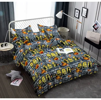 Povlečení Povlečení z mikrovlákna SCARY PARTY šedé Rozměr povlečení: 2 ks 70 x 80 cm | 160 x 200 cm