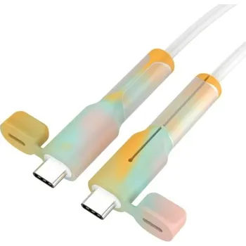 kabelová chránička Silikonová ochrana kabelu proti lámání Ochranný návlek na nabíjecí kabel Typ C na Typ C Prodloužení životnosti konektoru Mix