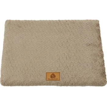 Pelíšek pro psa Pěnový ortopedický pelíšek pro psy do 7 kg 58 x 40 cm Vodotěsný pelíšek s pratelným potahem z umělé kožešiny a protiskluzovým dnem khaki