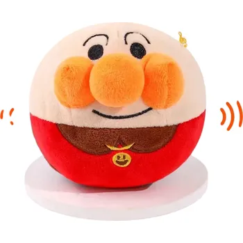 Hračka pro psa USB dobíjecí plyšová interaktivní skákací koule pro psy postavička v červeném oblečení 15 cm