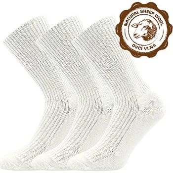 Pánské ponožky Boma Ponožky silné ŘÍP vlněné (3 páry) Barva: BÍLÁ REŽNÁ, Velikost: 43-45 (29-30)