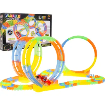 autodráha Majlo Toys Svítící autodráha s autíčkem na baterie 148 dílků Variable Tracks