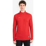 KIPSTA Fotbalová mikina CLR se zipem u krku pro dospělé 3XL VÍNOVÁ|ČERVENÁ