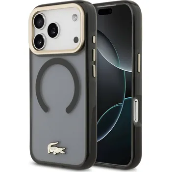 Pouzdro na mobilní telefon Lacoste PC/TPU Frosted Finish Gold Logo MagSafe Zadní Kryt pro iPhone 17 Pro