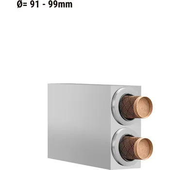 G.Gastro Stainless Steel Cup Holder & Dispenser – 2 Stacks - Ø91–99 mm Cups - 280×150×680 mm