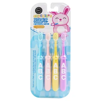 Zubní kartáček Sada 4 dětských zubních kartáčků s měkkými štětinami Ochrana dásní pro věk 6-12 let Ergonomická rukojeť PP TPR 135x14,8mm