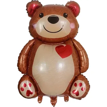 Fóliový balónek 91 x 65 cm Velký balon ve tvaru medvěda Dekorace na oslavy narozenin Párty výzdoba Nafukovací balón z fólie