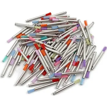 Zubní nit 100 ks jednorázové zubní lešticí mikro kartáčky s nylonovými štětinami pro bělení a leštění zubů profylaktické kartáčky pro micro brusky