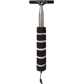 Univerzální teleskopická stěrka na zpětné zrcátko auta 21x96 cm Nerezová stěrka s gumovou čepelí na čištění autoskel a oken černá