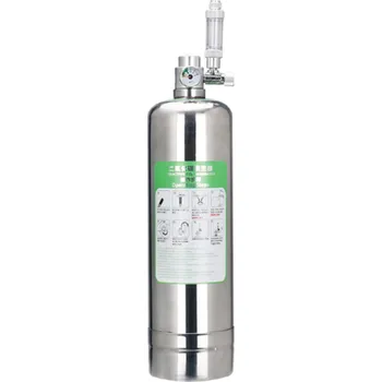 Generátor oxidu uhličitého do akvária 2 l CO2 systém z nerezové oceli 12V s ventilem a reaktorem pro rostliny a ryby 10,2 x 44 cm
