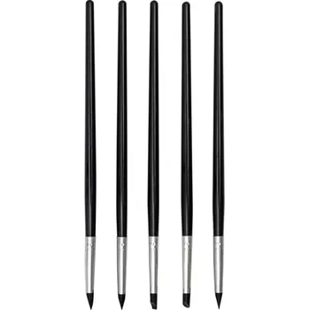 Dentální hygiena Sada 5 ks silikonové tvarovací pero 20 cm pro modelování a úpravu zubní pryskyřice Nástroje pro zubní laboratoře a protetiku černá