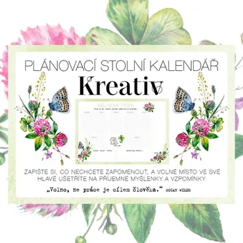 Kalendář Stolní plánovací kalendář - motiv Jetel