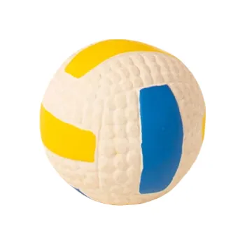 Hračka pro psa Latexová pískací hračka pro psa ve tvaru volejbalového míče 6,5 cm malá interaktivní kousací hračka