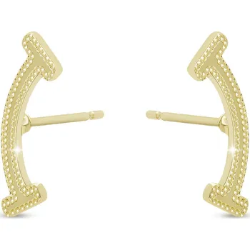 Náušnice Pozlacené náušnice 14k zlatem ve tvaru kotvy 3810