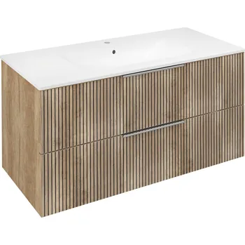 Koupelnový nábytek Sapho CIRASA umyvadlová skříňka 99,8x52x46cm, dub alabama strip