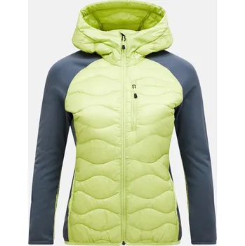 BUNDA PEAK PERFORMANCE W HELIUM DOWN HYBRID HOOD CRYSTAL GREEN