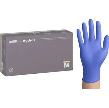 Vyšetřovací rukavice ZARYS lnternational Group mediCARE nitril HYDRA+, nitrilové rukavice, zvlhčující a vyživující úprava, 100 ks Velikost: XL