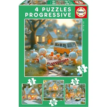 Puzzle Puzzle Králičí město 4v1 (12,16,20,25 dílků)