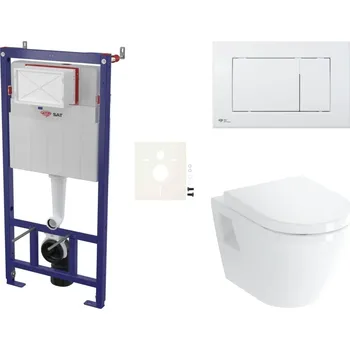 Klozet Swiss aqua technologies Cenově zvýhodněný závěsný WC set SAT do lehkých stěn / předstěnová montáž+ WC VitrA Integra SIKOSSINTBO20K
