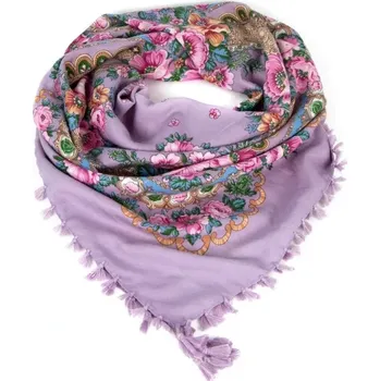 Šála ArtOfPolo Lidová Folk šála 100cm Levandulová