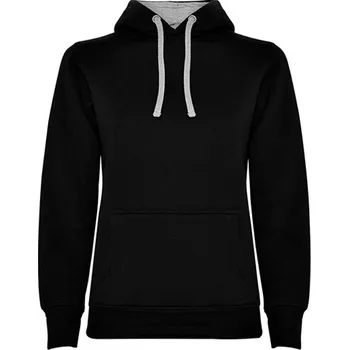 Dámská mikina Roly Urban Dámská mikina s kapucí SU1068 Black 02-Heather Grey 58 S