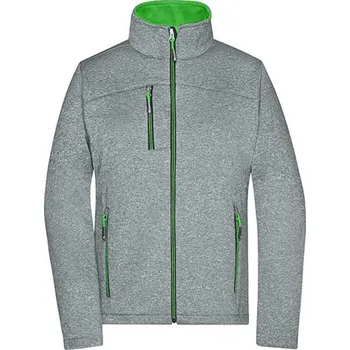 Dámská softshellová bunda James&amp;Nicholson Dámská softshellová bunda JN1147 Dark-Melange-Green XS