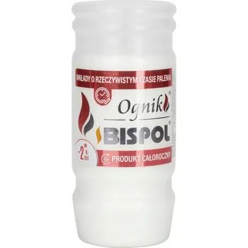 Svíčka Dvoudenní náplň do svíčky na hrob Ognik WP2N zalévaná ø4,85 x 11 cm bez vůně