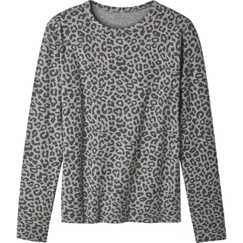 Dámské tričko esmara® Dámské triko s dlouhými rukávy s BIO bavlnou (černá/šedá, XS(32/34))