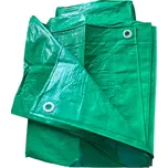 HUKA Plachta PROFI pevná zakrývací s oky, zelená Rozměry: 5 x 6 m