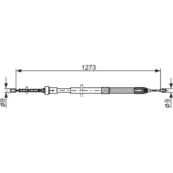 Lanko parkovací brzdy Brzdové Lanko - Levé; Parkovací Brzda BOSCH (1987482308)