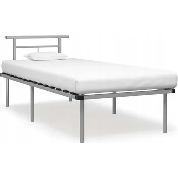 Postel Jednolůžková kovová postel VidaXL 90x200 cm, odstíny šedé