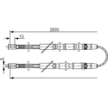 Lanko parkovací brzdy Brzdové Lanko; Parkovací Brzda BOSCH (1987482009)
